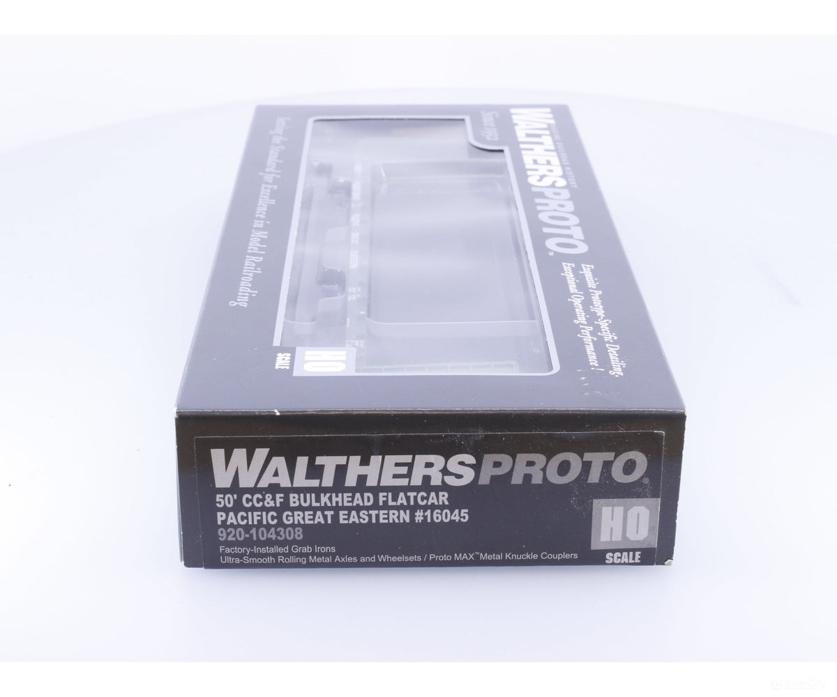 Walthers 920-104308 HO 50’ CC&F Bulkhead Flatcar Pacific Great Eastern (PGE) 16045 - Freight Cars