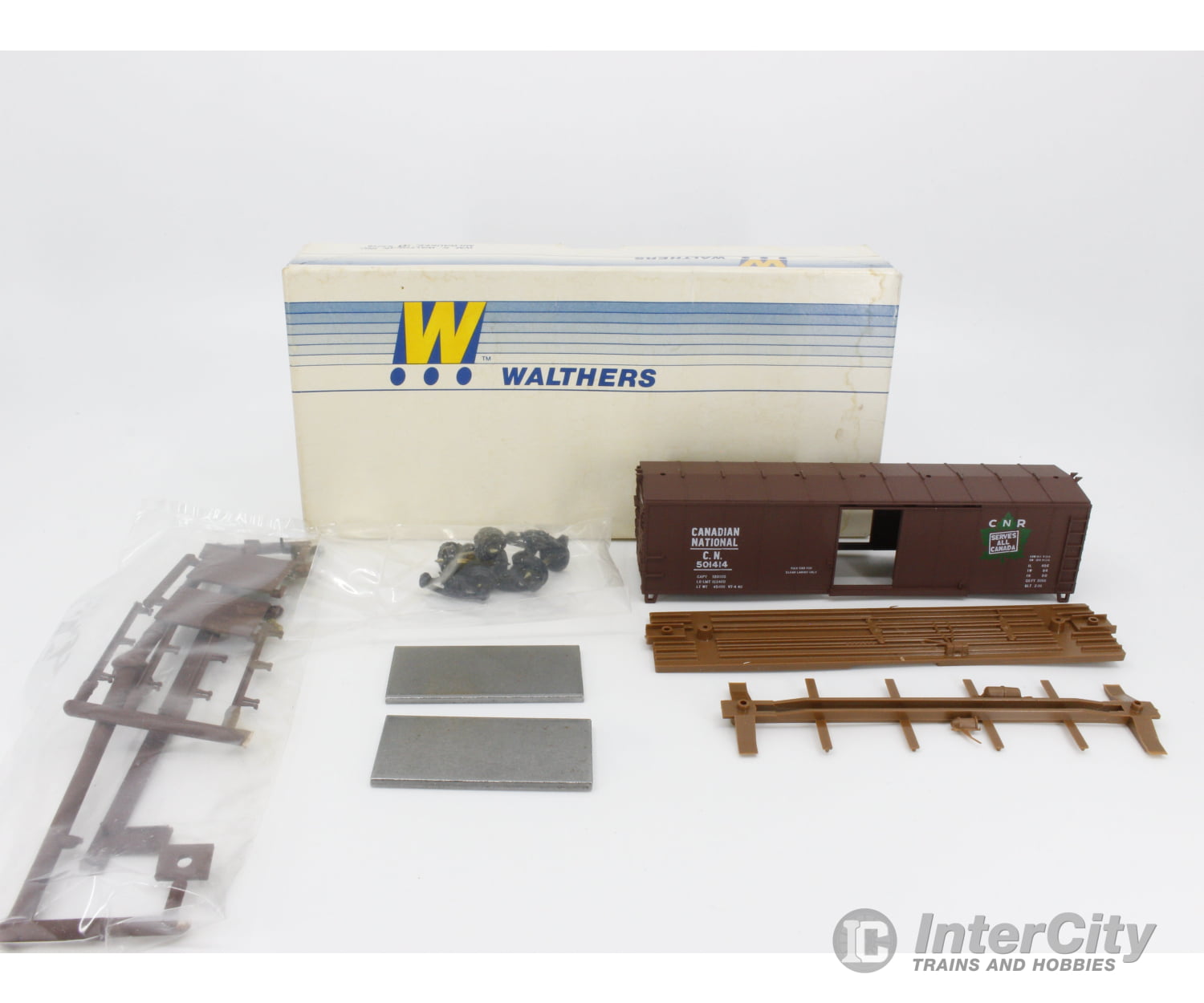 Walthers 932-3113 Ho 40’ Steel Box Freight Car Canadian National (Cn) 501414 Cars