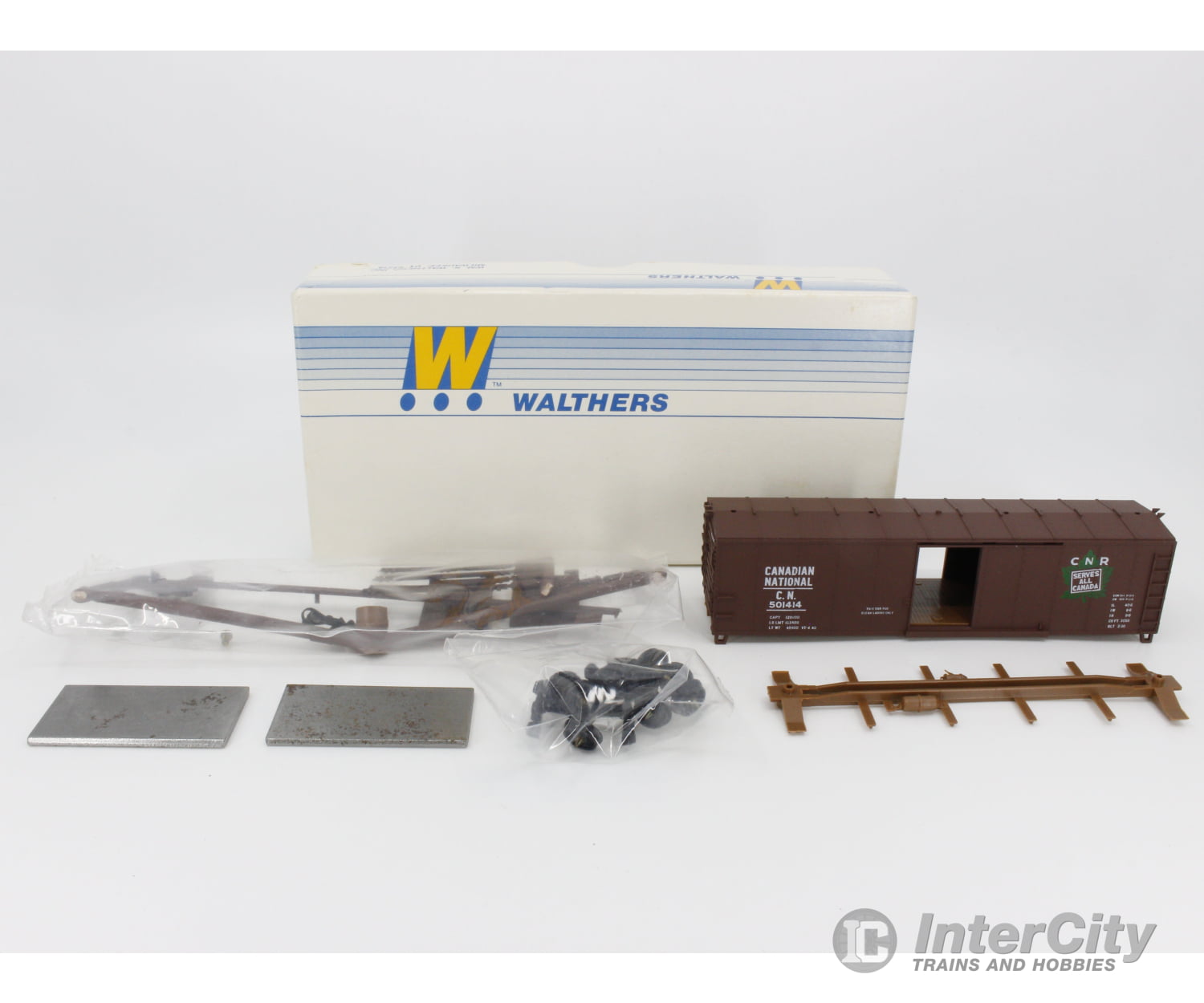 Walthers 932-3113 Ho 40’ Steel Box Freight Car Kit Canadian National (Cn) 501414 (2) Cars