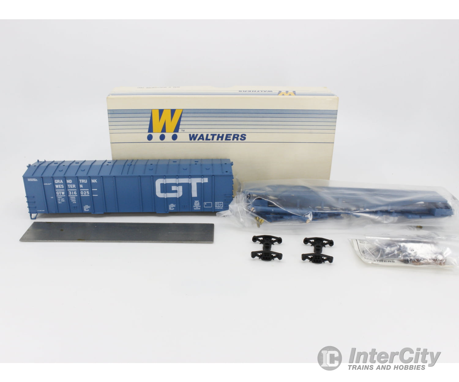 Walthers 932-3666 Ho 50’ Airslide Hopper Freight Car Kit Grand Trunk Western (Gtw) 316025 Cars