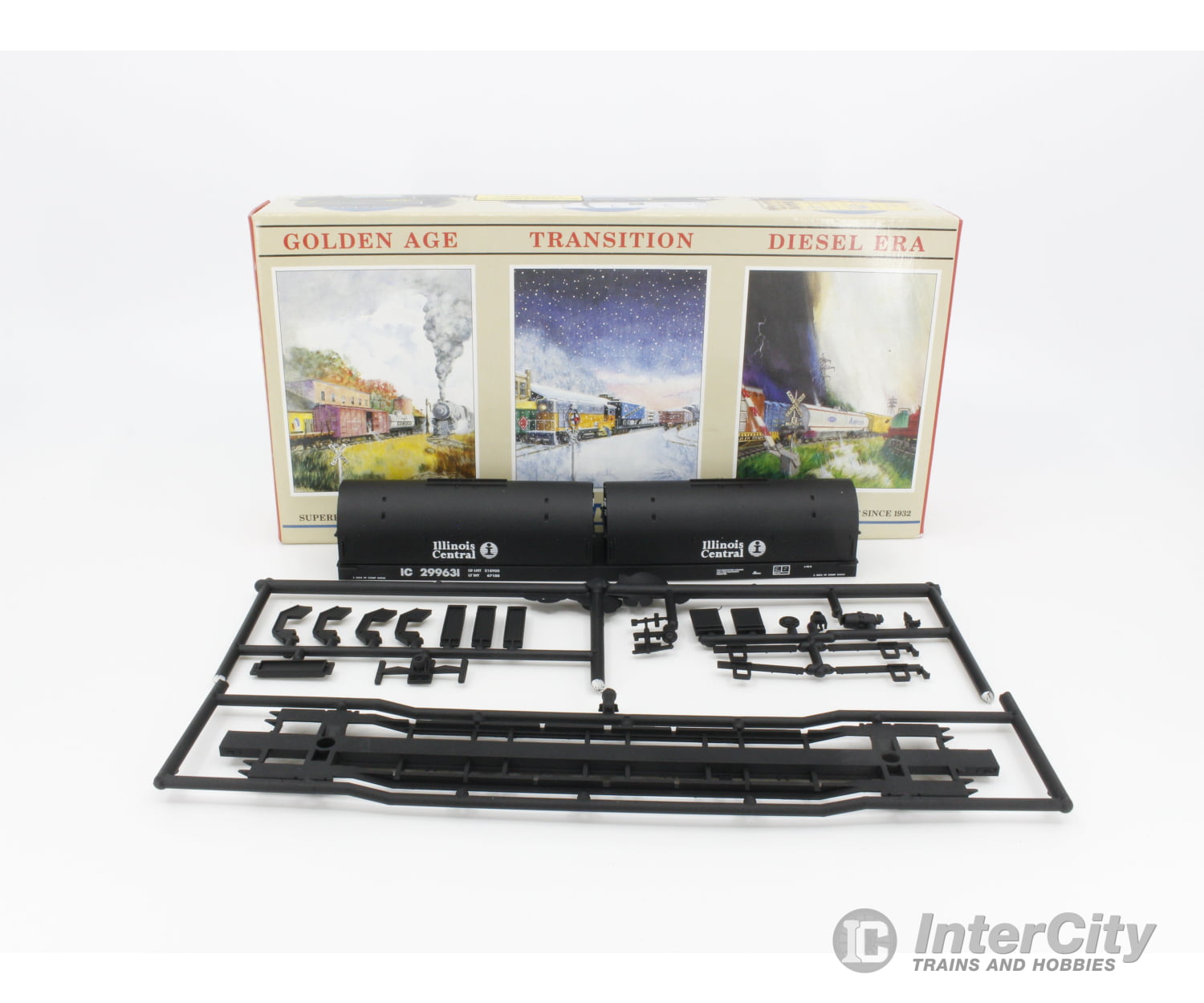 Walthers 932-3889 Ho 55’ Cushion Coil Freight Car W Round Hoods Kit Illinois Central (Ic) 299631