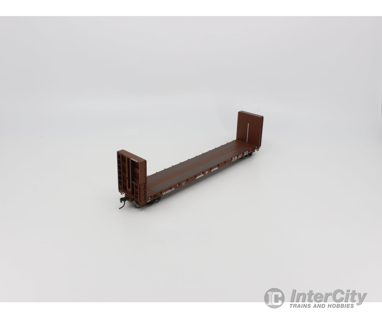 Walthers 932-40051 Ho 50’ Bulkhead Flat Freight Car Canadian National (Cn) 603225 Cars