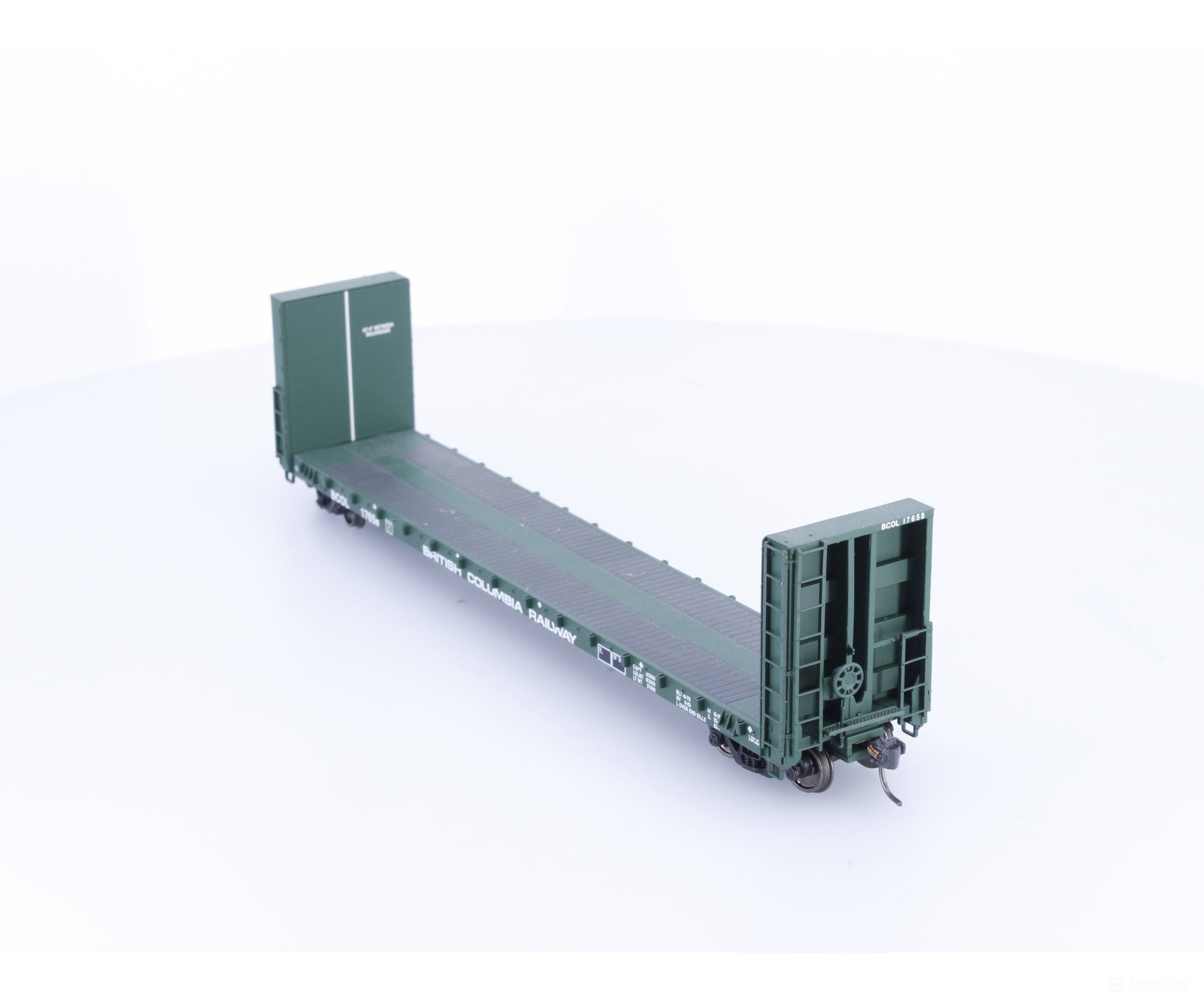 Walthers 932-40053 HO Canadian 50’ Bulkhead Flatcar BC Rail (BCOL) 17973 - Freight Cars