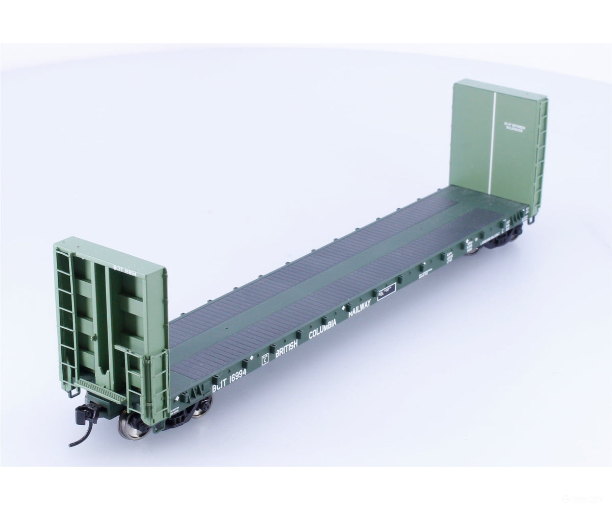 Walthers 932-40058 HO Canadian 50’ Bulkhead Flat Car BC Rail (BCOL) 16994 - Freight Cars