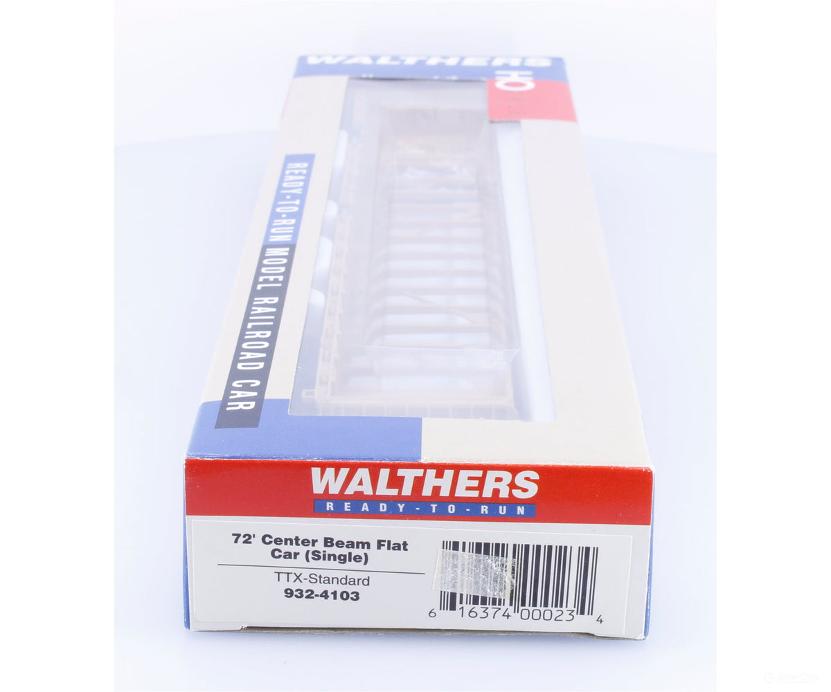 Walthers 932-4103 HO 72’ Center Beam Flat Car Trailer Train TTX Corp. (TTX) 87693 - Freight Cars
