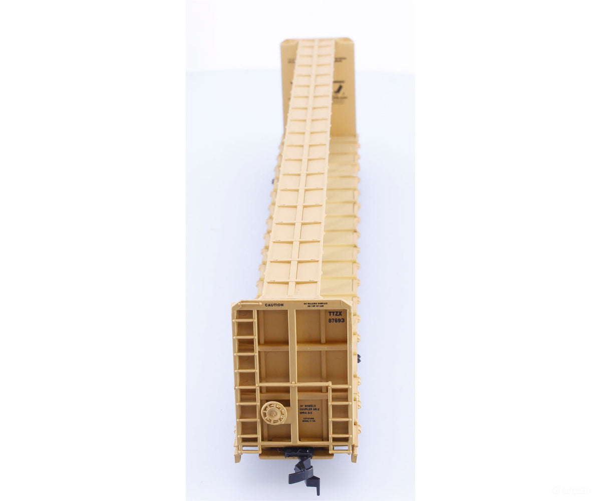 Walthers 932-4103 HO 72’ Center Beam Flat Car Trailer Train TTX Corp. (TTX) 87693 - Freight Cars