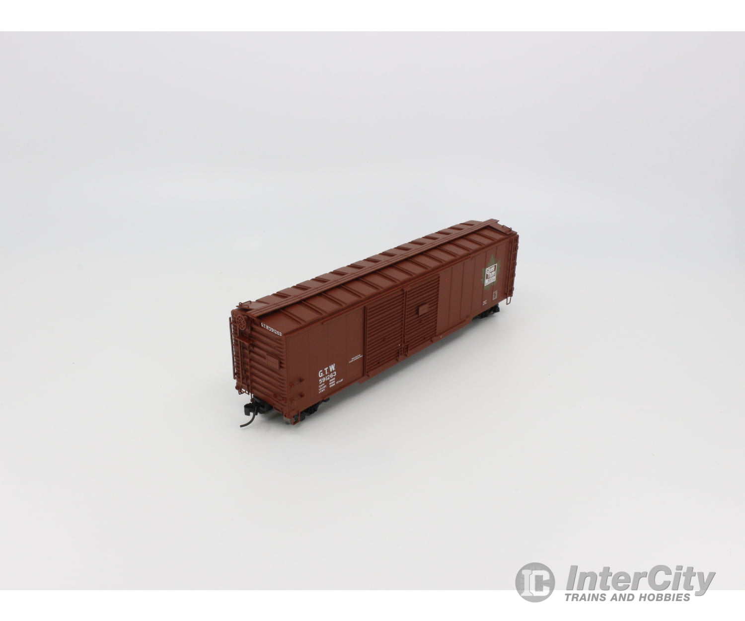 Walthers 932-41653 Ho 50’ Double Door Box Car Freight Grand Trunk Western (Gtw) 591263 Cars