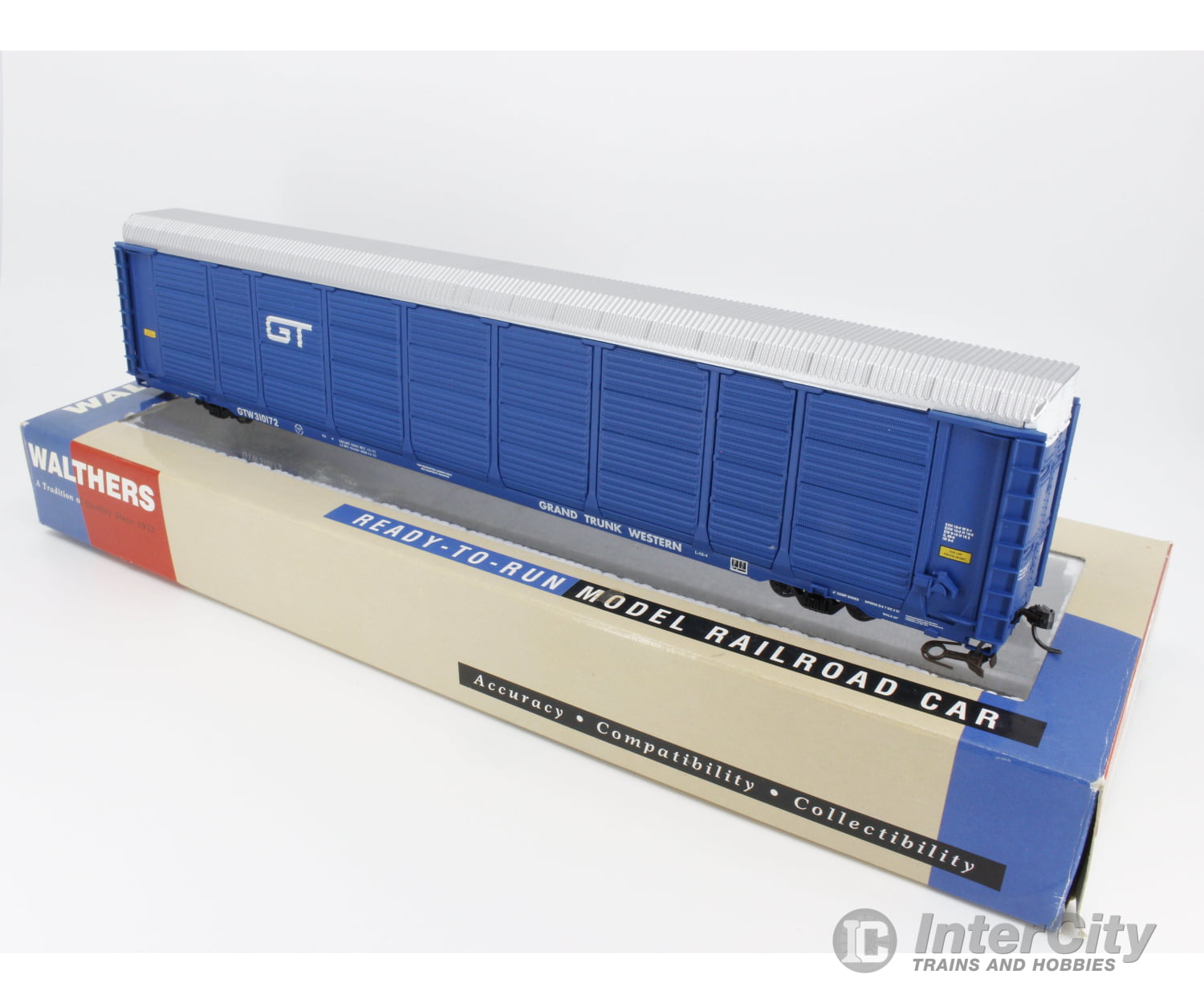 Walthers 932-4861 Ho Thrall 89’ Tri-Level Auto Carrier Freight Car Grand Trunk Western (Gtw)