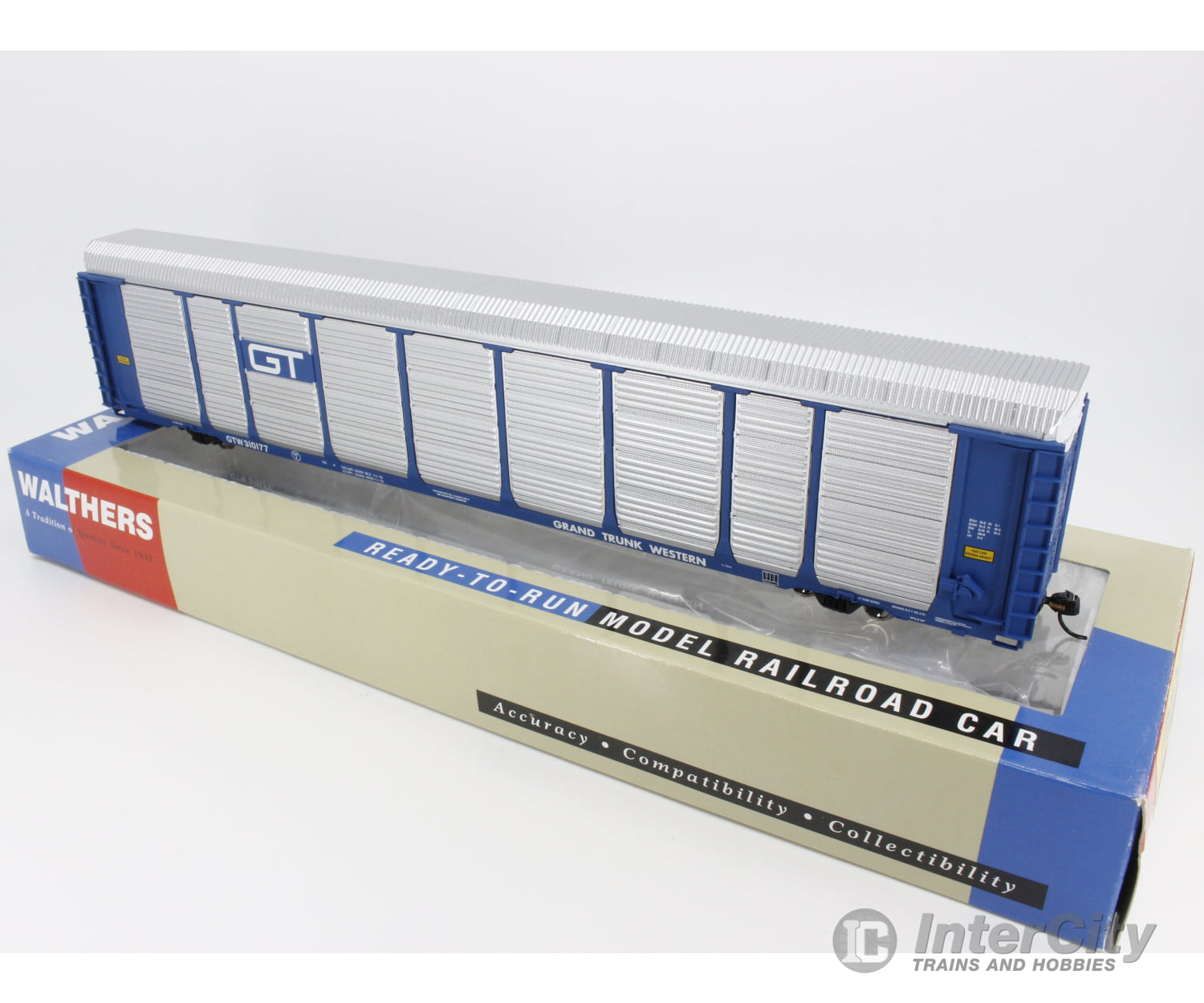 Walthers 932-4886 Ho Thrall 89’ Tri-Level Auto Carrier Freight Car Grand Trunk Western (Gtw)