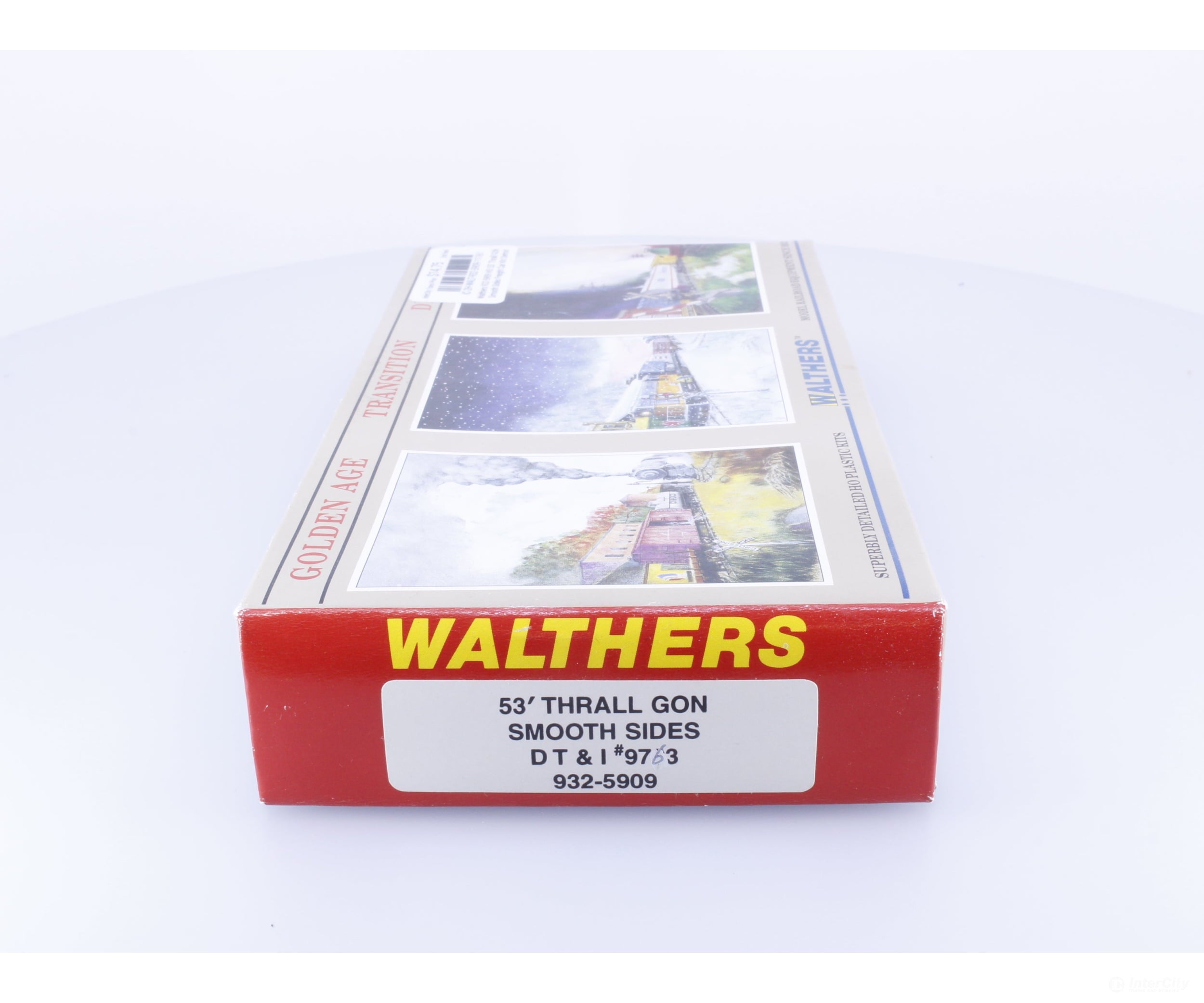 Walthers 932-5909 HO 53’ Thrall GON Smooth Sides Freight Car Kit Detroit Toledo and Ironton (DTI) 9763 Freight Cars