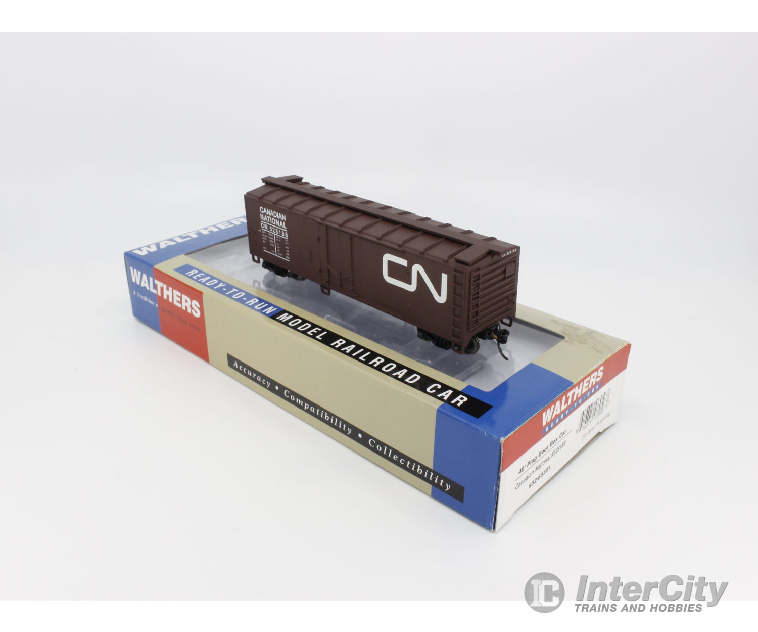 Walthers 932-60301 Ho 40’ Plug Door Box Car Freight Canadian National (Cn) 528188 Cars