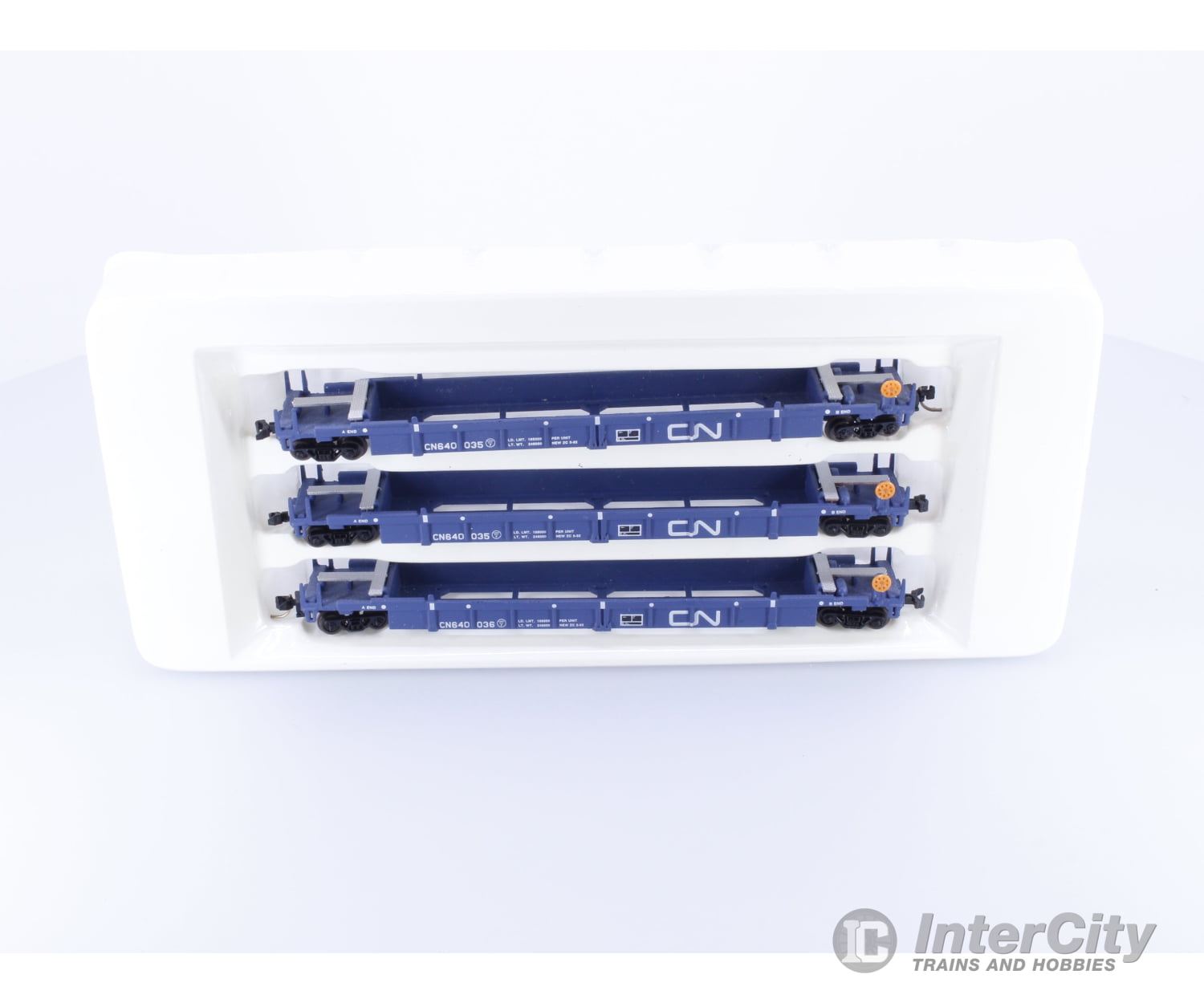 Walthers 932-8051 N 3 Pack Double Stack Cars Canadian National (CN) 640036 Freight Cars