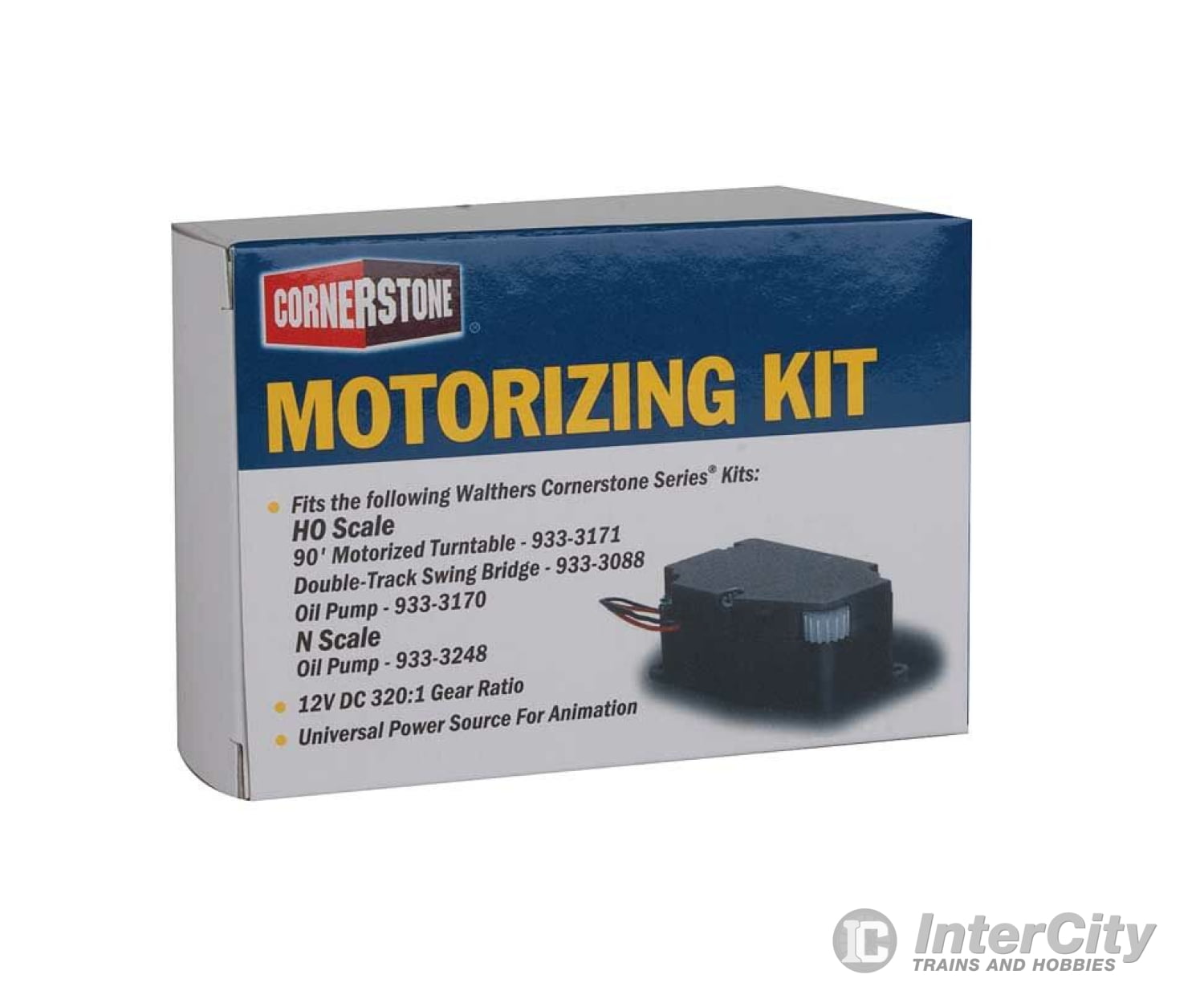 Walthers Cornerstone 1050 Motorizing Kit -- Dc Motor & Gearbox For Swing Bridge Oil Pumps Turntable