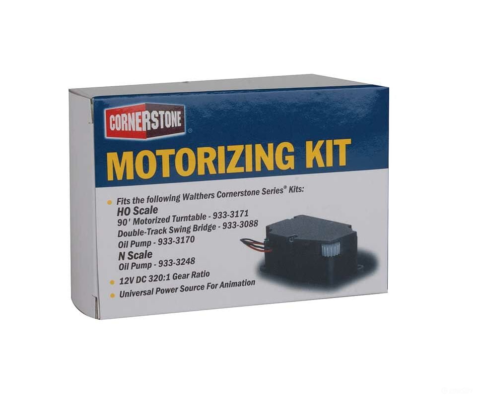 Walthers Cornerstone 1050 Motorizing Kit -- Dc Motor & Gearbox For Swing Bridge Oil Pumps Turntable