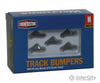 Walthers Cornerstone 2605 Track Bumper - Built-Ups -- Dark Gray Pkg(5) Accessories