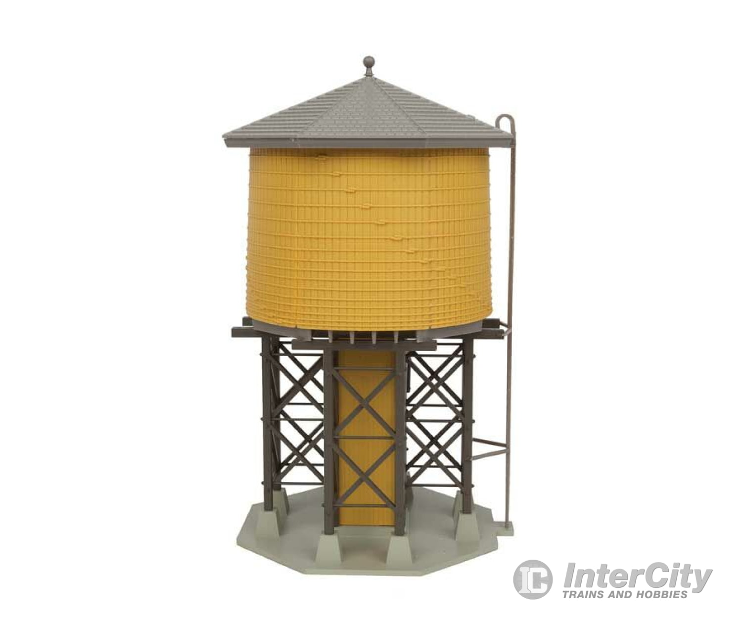 Walthers Cornerstone 2813 Wood Water Tank - Built-Ups -- Assembled Yellow Ochre 3-1/2 X 3-7/8