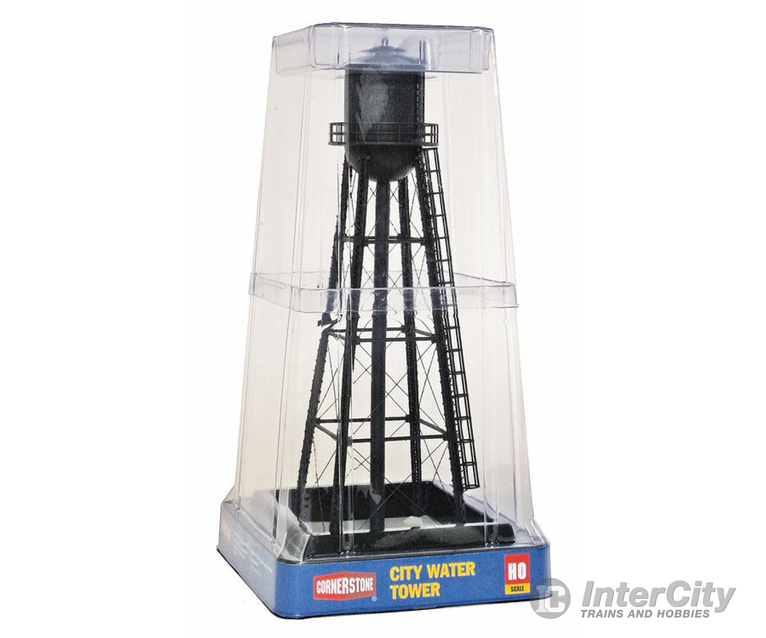 Walthers Cornerstone 2825 City Water Tower - Built-Ups -- Assembled Black 3-3/4 X 11’ 9.3 27.5Cm