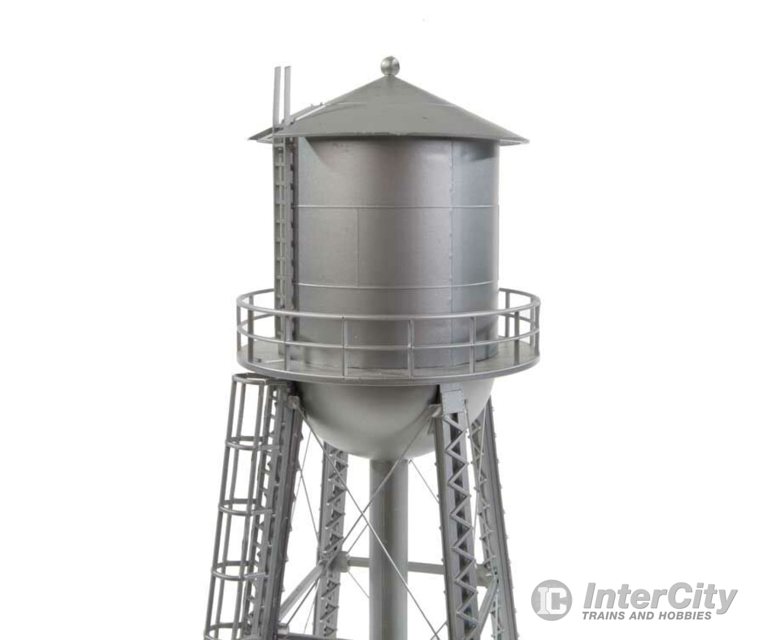 Walthers Cornerstone 2826 City Water Tower - Built-Ups -- Assembled Silver 3-3/4 X 11’ 9.3 27.5Cm