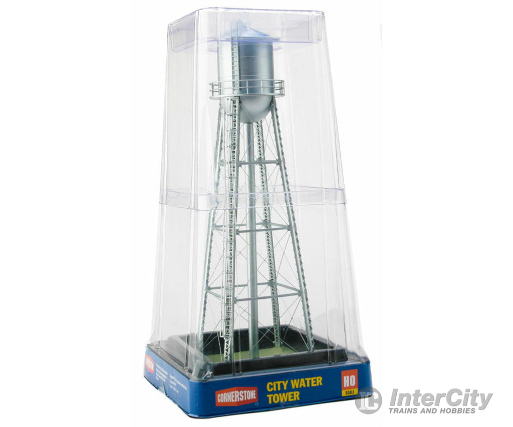 Walthers Cornerstone 2826 City Water Tower - Built-Ups -- Assembled Silver 3-3/4 X 11’ 9.3 27.5Cm