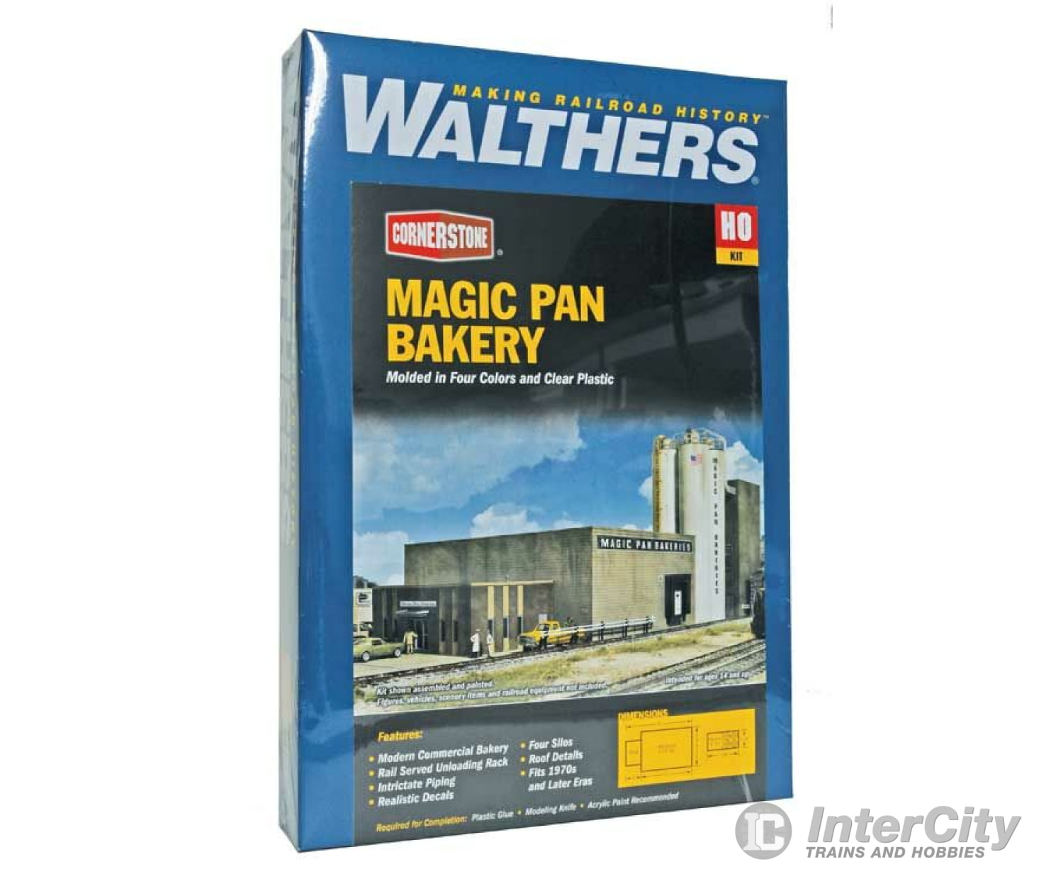 Walthers Cornerstone 2915 Magic Pan Commercial Bakery -- Kit - 16 X 8 3-1/2’ 40.6 20.3 8.8Cm