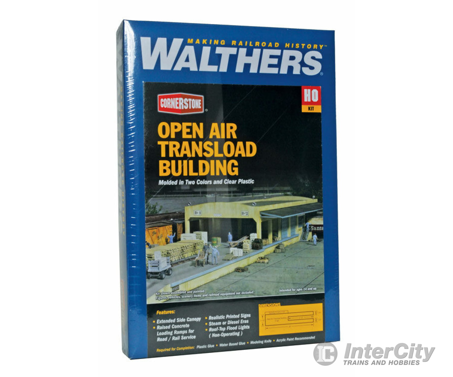 Walthers Cornerstone 2918 Open Air Transload Building -- Kit - 25 X 5-1/4 3’ 63.5 13.3 7.6Cm