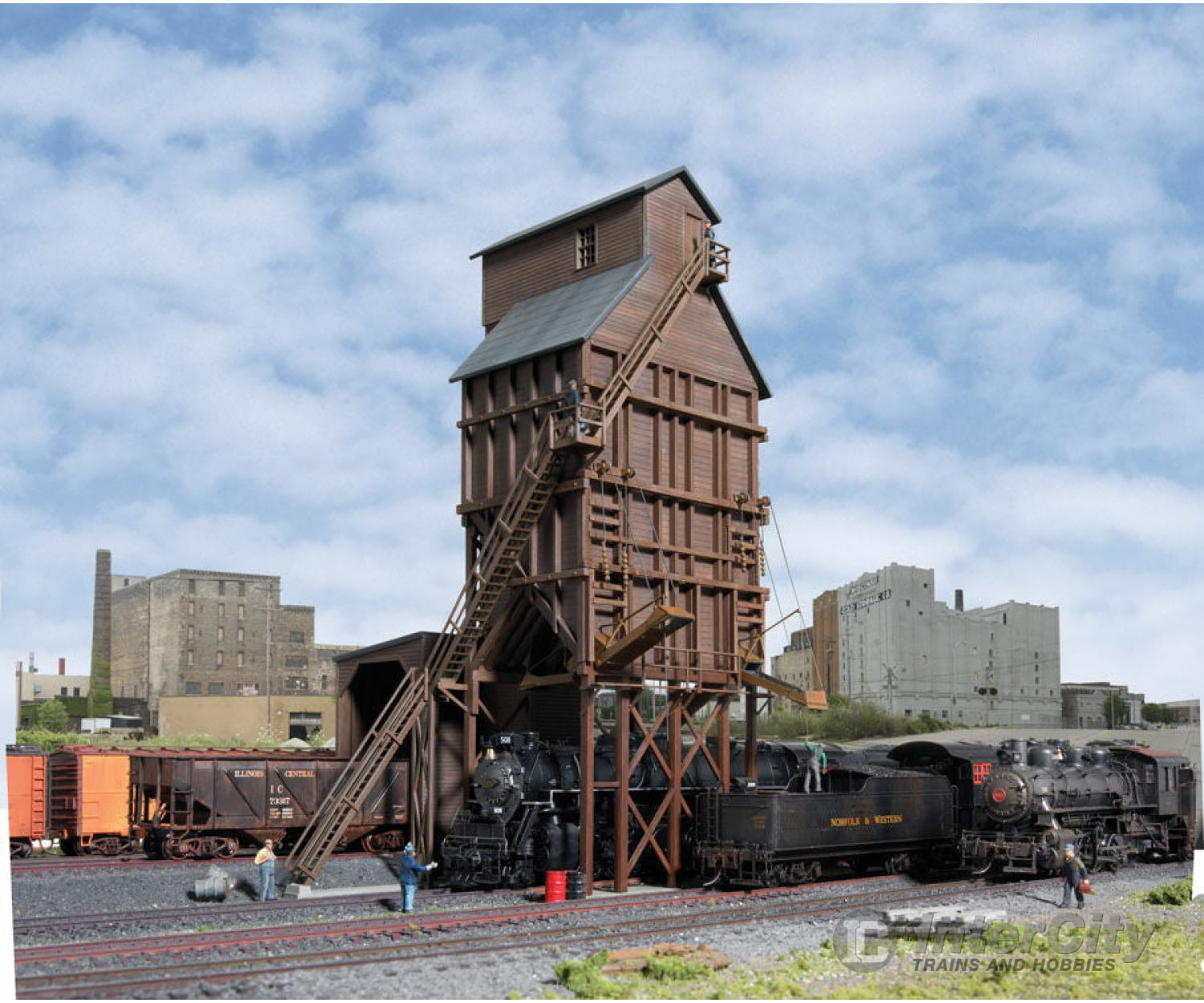 Walthers Cornerstone 2922 Wood Coaling Tower -- Kit - 7-1/2 X 6-1/2 10-5/8’ 19.1 16.5 27Cm