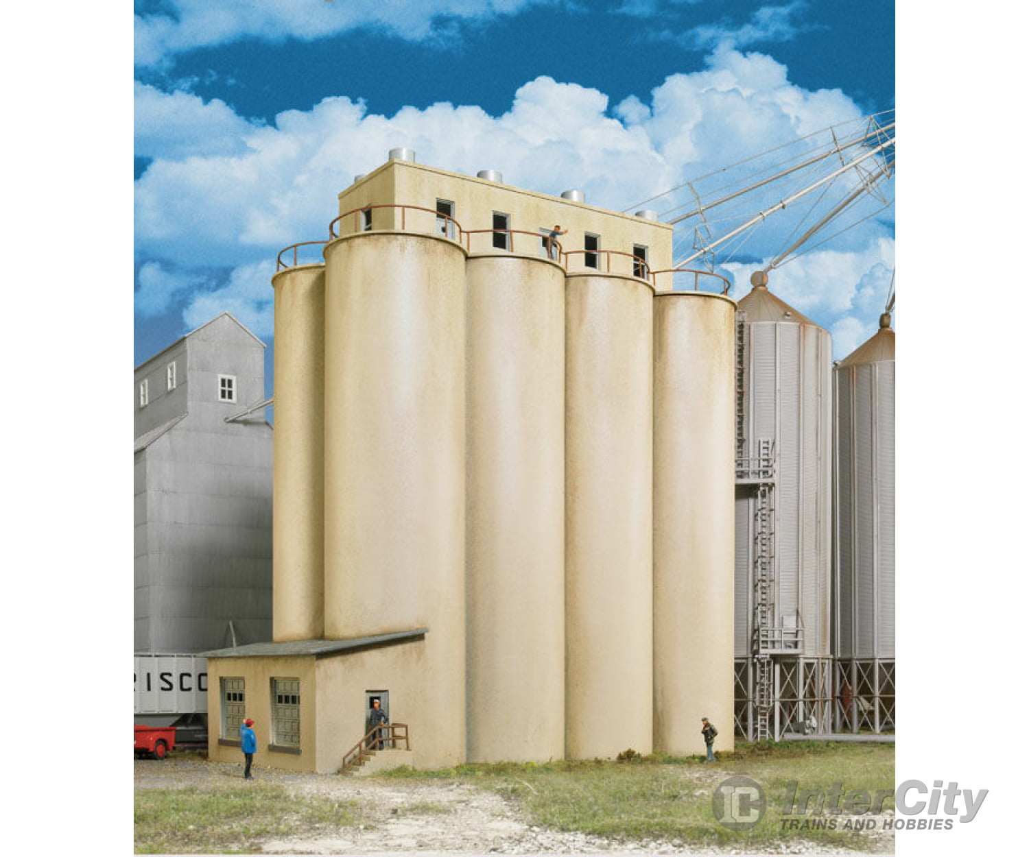 Walthers Cornerstone 2942 Modern Grain Head House W/Silos -- Kit - 9-1/2 X 5 11’ 24.1 12.7 27.9Cm