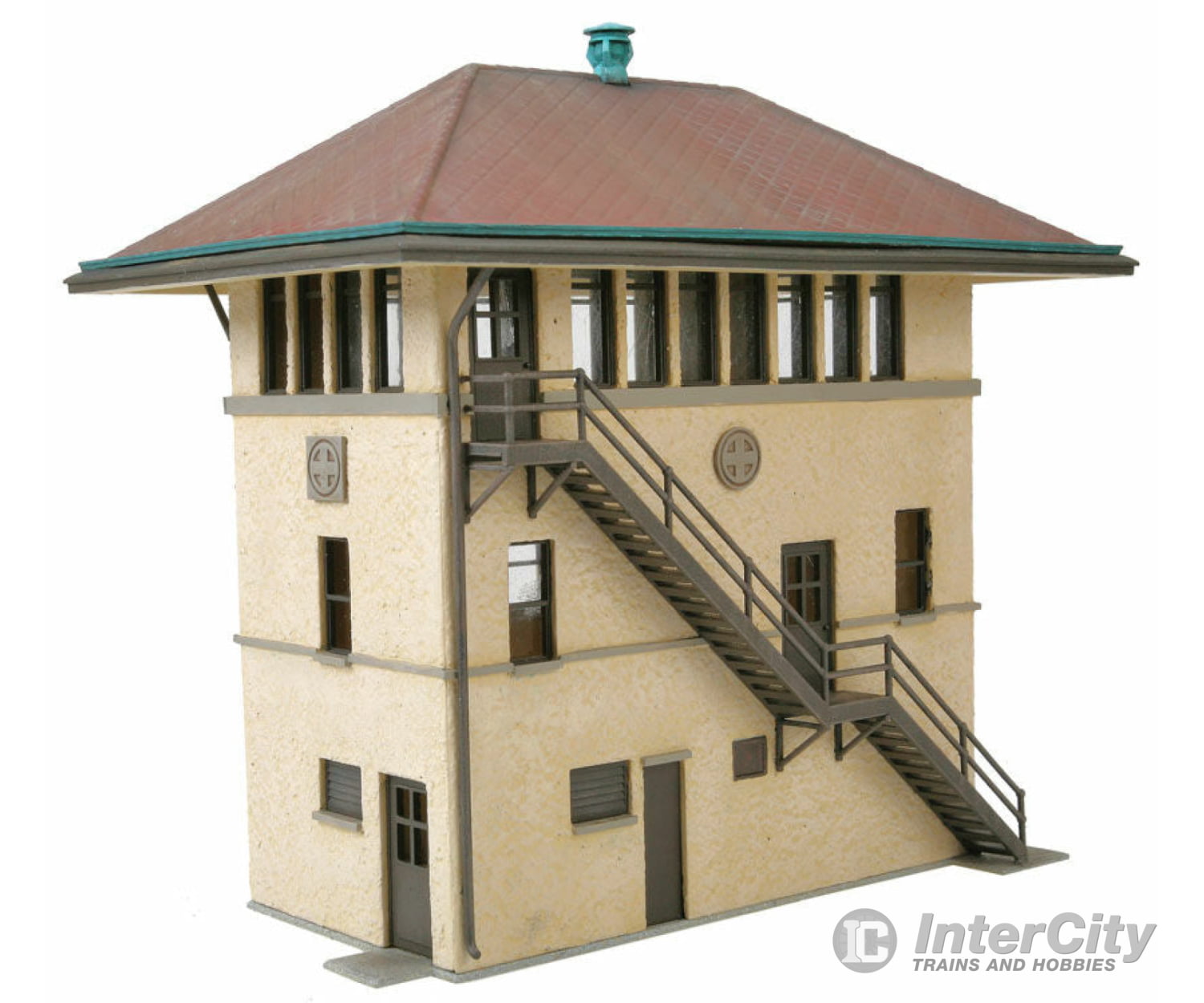 Walthers Cornerstone 2983 Santa Fe Interlocking Tower -- Kit - 2-7/8 X 4-7/8 5-1/8’ 7.3 12.3 13Cm