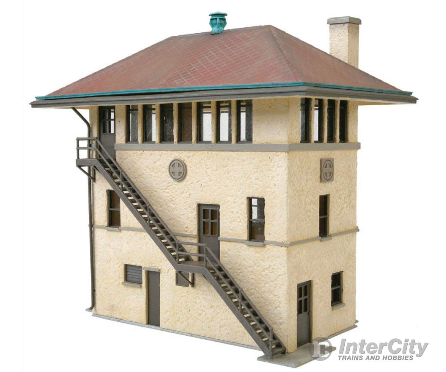 Walthers Cornerstone 2983 Santa Fe Interlocking Tower -- Kit - 2-7/8 X 4-7/8 5-1/8’ 7.3 12.3 13Cm