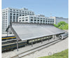 Walthers Cornerstone 2984 Train Shed With Clear Roof -- Kit: 22-3/8 X 11-9/16 6-1/4’ 56.8 29.3