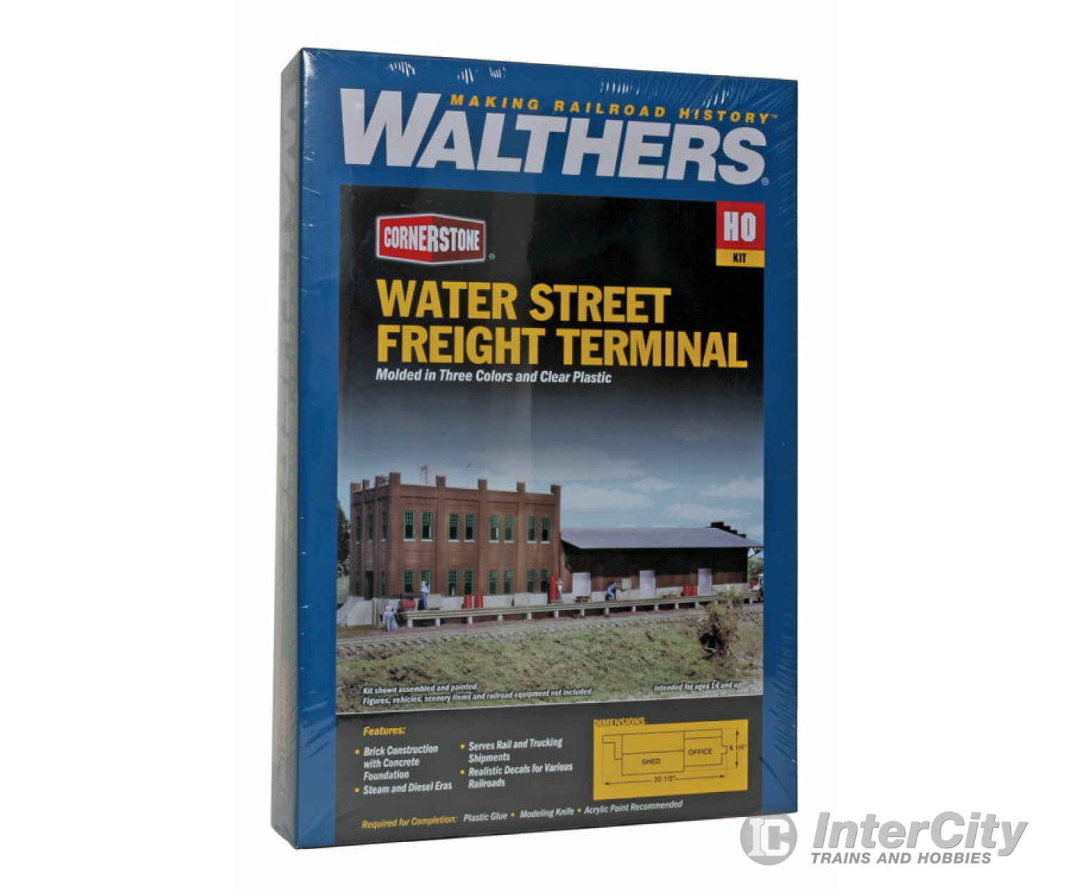 Walthers Cornerstone 3009 Water Street Freight Terminal -- Kit - 20-1/2 X 6-1/4’ 52 15.8Cm