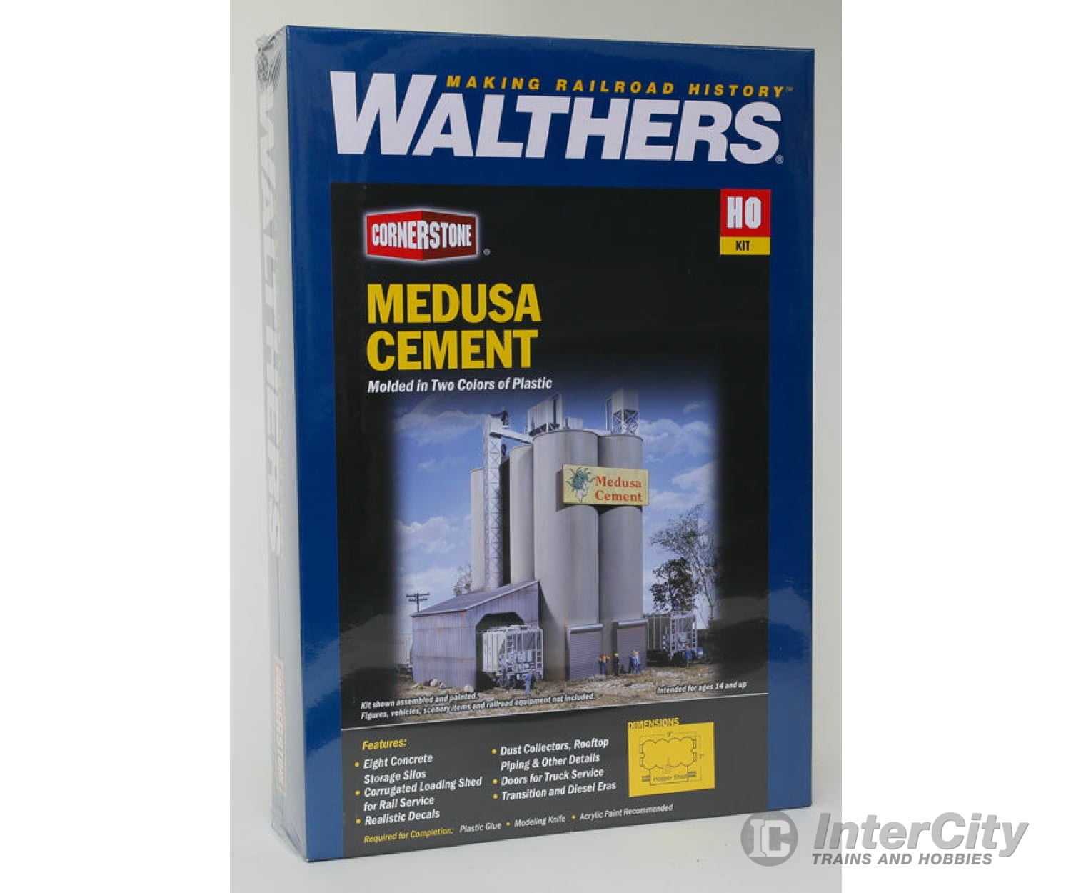 Walthers Cornerstone 3019 Medusa Cement Company -- Kit - 9 X 7 11’ 22.5 17.5 27.5Cm Structures