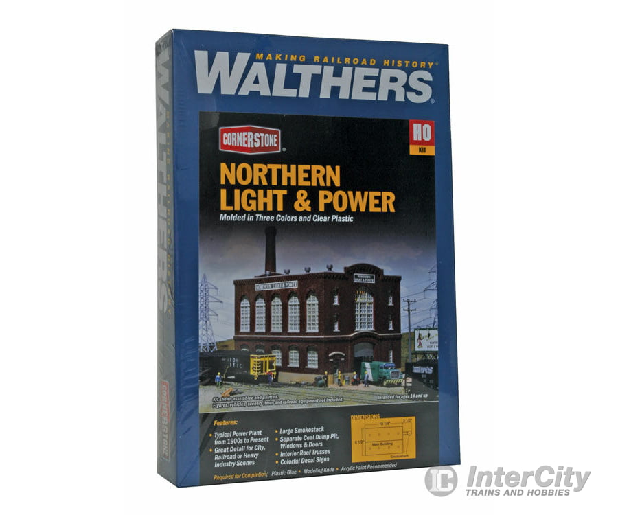 Walthers Cornerstone 3021 Northern Light And Power Powerhouse -- Kit - 12-3/4 X 6-1/2 7’ 31.8