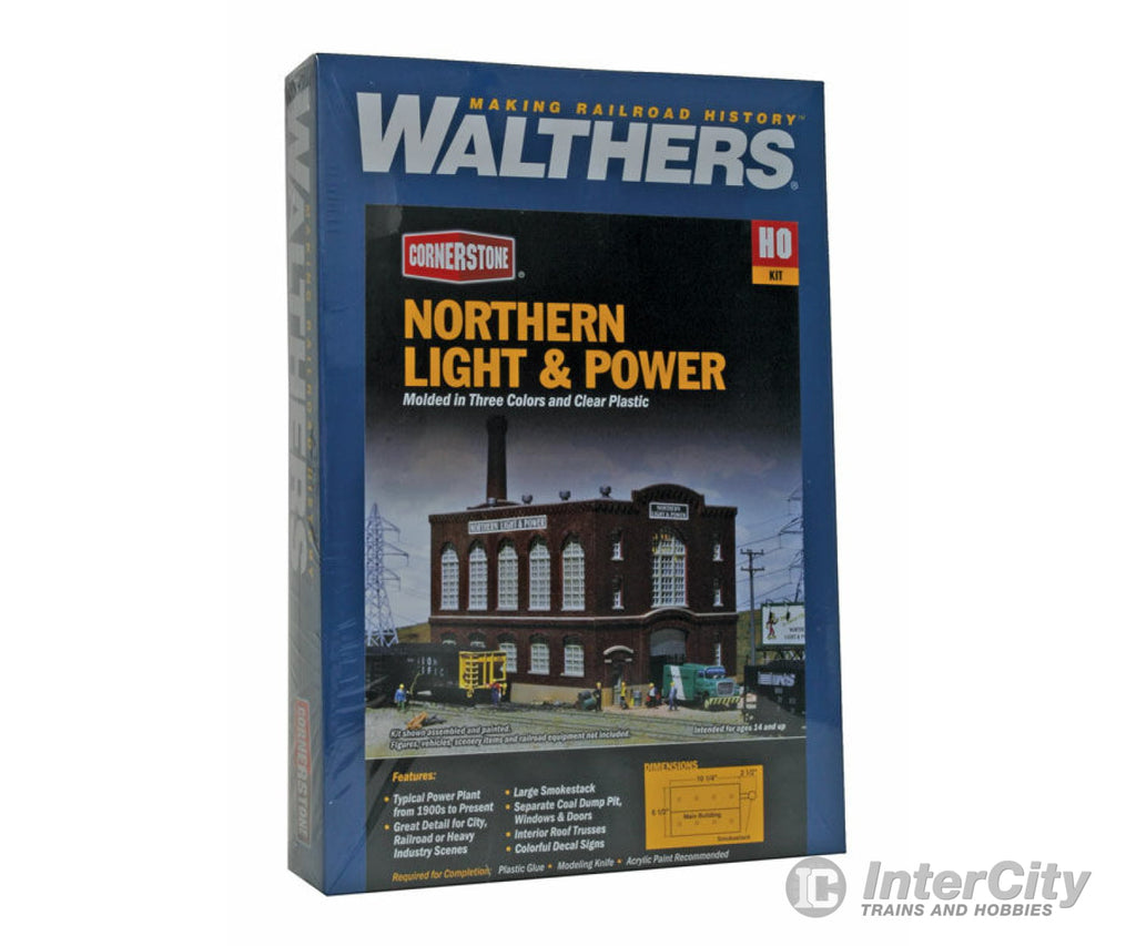 Walthers Cornerstone 3021 Northern Light And Power Powerhouse -- Kit - 12-3/4 X 6-1/2 7’ 31.8