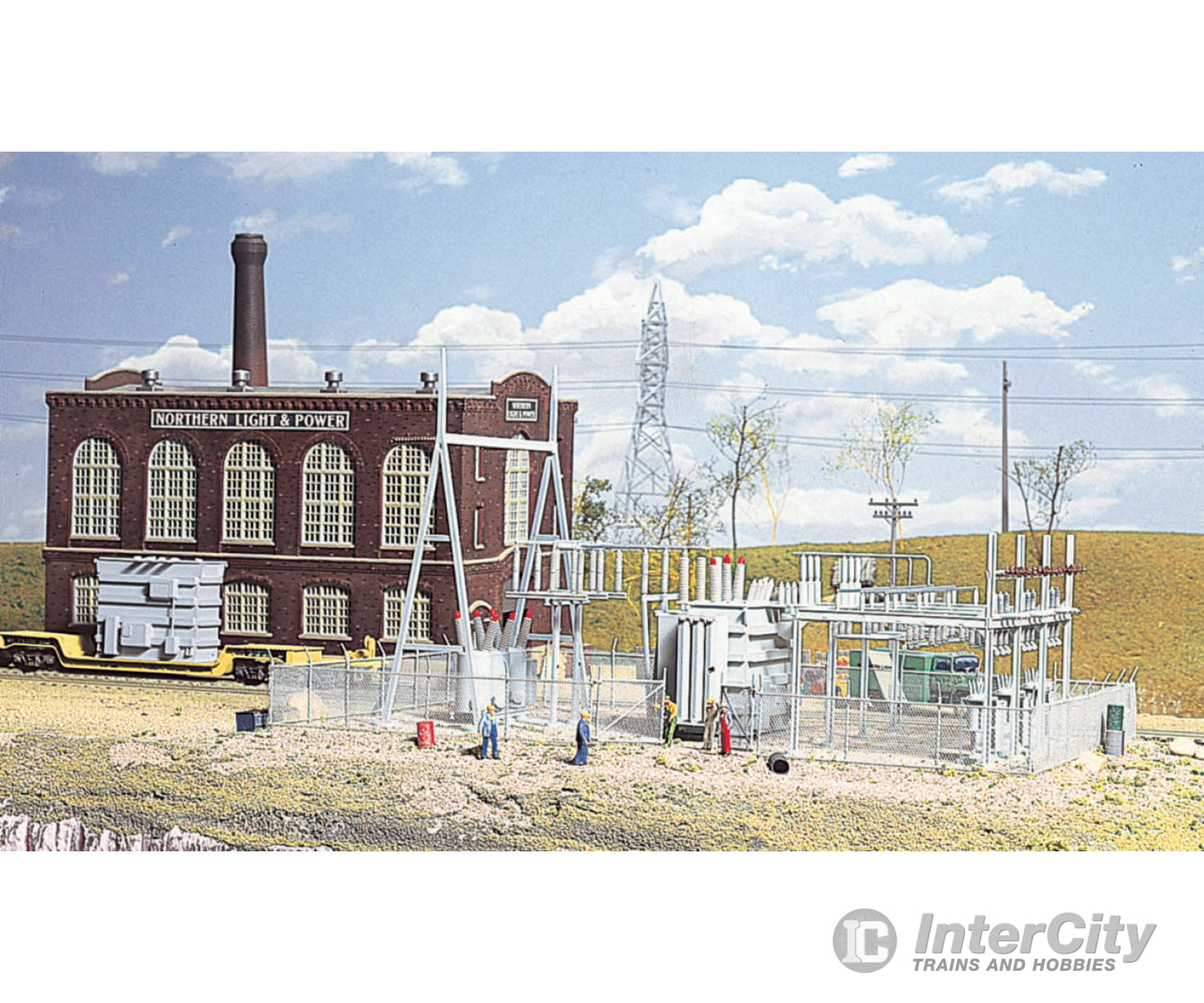 Walthers Cornerstone 3025 Northern Light & Power Substation -- Kit - 8-1/2 X 12-1/2’ 21.6 31.8Cm