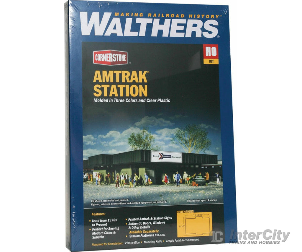 Walthers Cornerstone 3038 Amtrak(R) Station -- Kit - 8-1/2 X 11-13/16’ 21.6 30Cm Structures