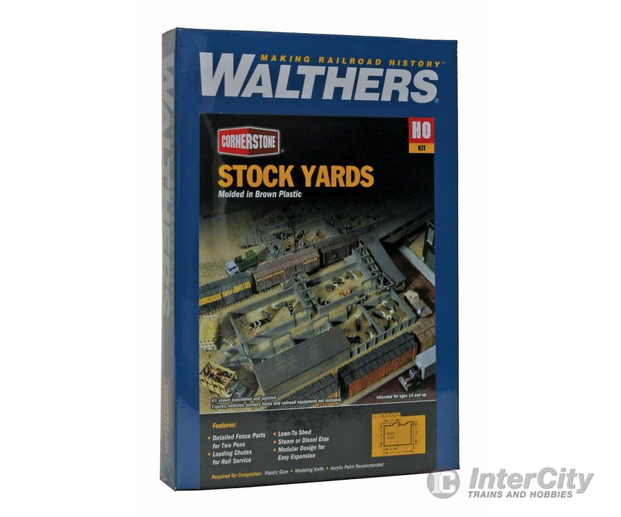 Walthers Cornerstone 3047 Stock Yards - 2 Pens -- Kit 9 X 7’ 22.9 17.8Cm Structures