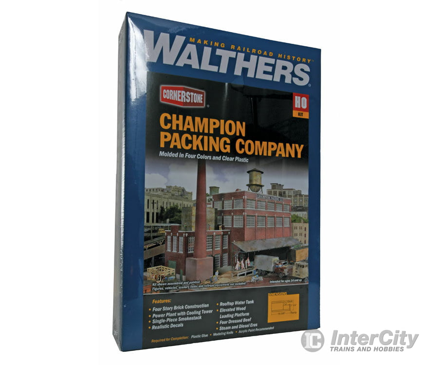 Walthers Cornerstone 3048 Champion Packing Plant -- Kit - 16-3/8 X 7-1/8 5-15/16’ 40.9 17.8