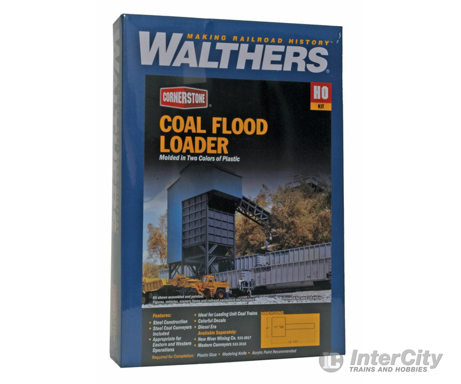 Walthers Cornerstone 3051 Coal Flood Loader -- Kit - 4 X 6 11’ 10.2 15.2 27.9Cm Structures