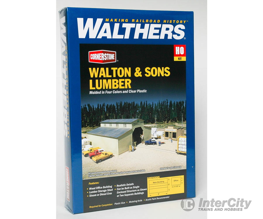 Walthers Cornerstone 3057 Walton And Sons Lumber Company -- Kit - Main Building: 9 X 4-1/2’;