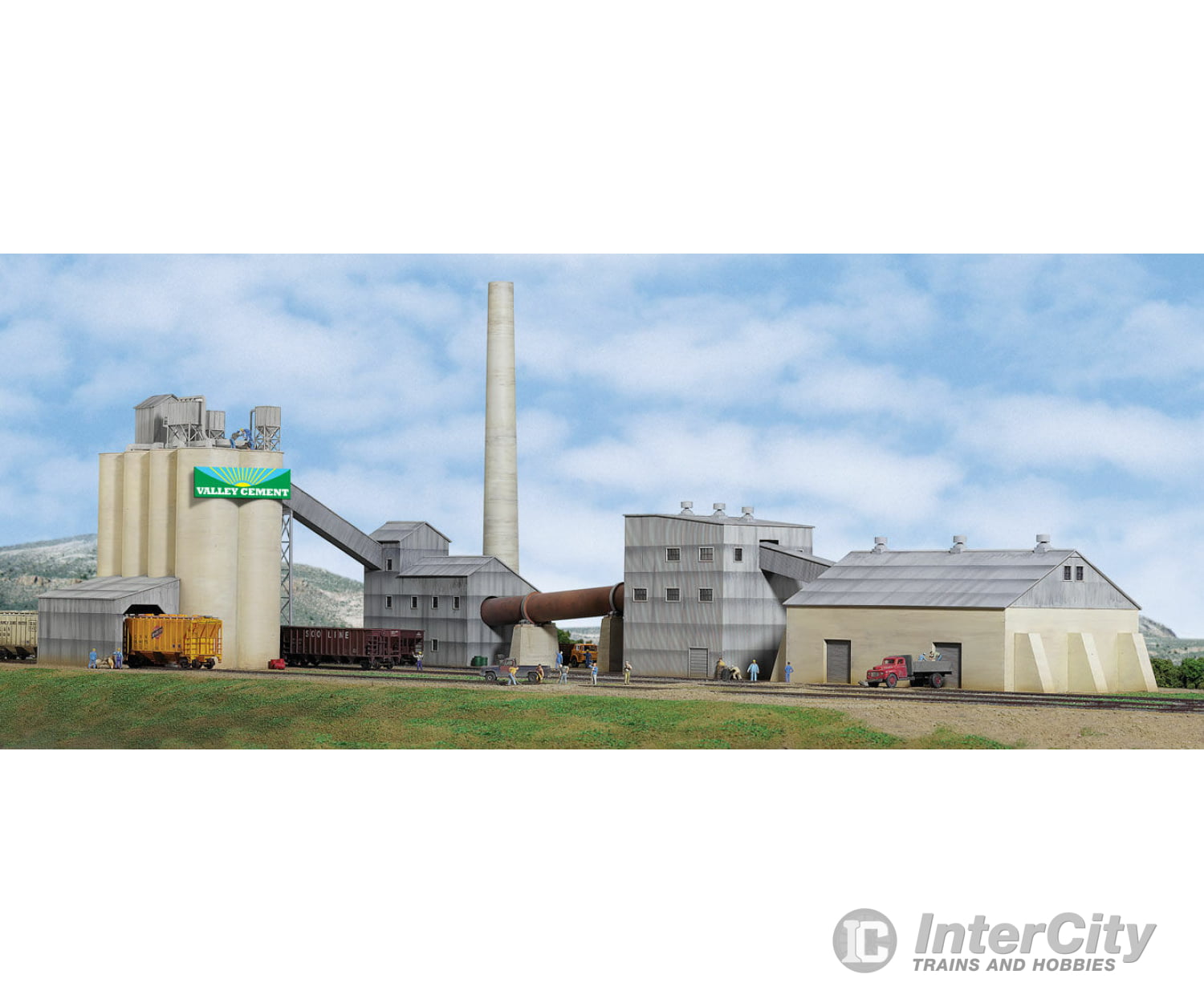 Walthers Cornerstone 3098 Valley Cement Plant -- Kit - Overall Complex Measures: 40-1/2 X 23-1/4