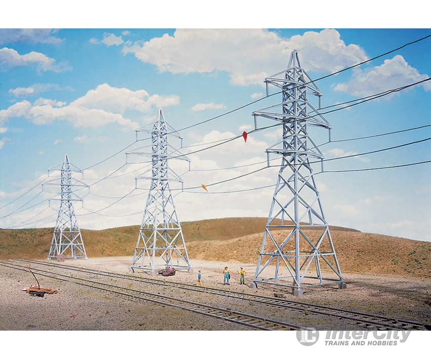 Walthers Cornerstone 3121 High-Voltage Transmission Tower -- Pkg(4) - Kit 2-1/2 X 9-3/8’ 6.4