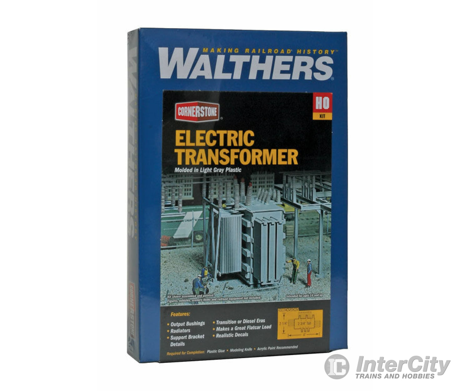 Walthers Cornerstone 3126 Electric Transformer -- Kit - 4 X 2-1/4 2-3/4’ 10.2 5.7 7Cm Scenery