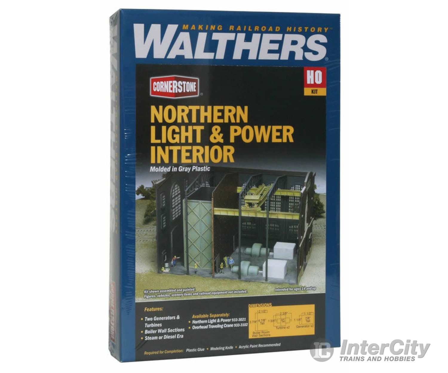 Walthers Cornerstone 3130 Interior Kit -- For Northern Light & Power Powerhouse Scenery Details