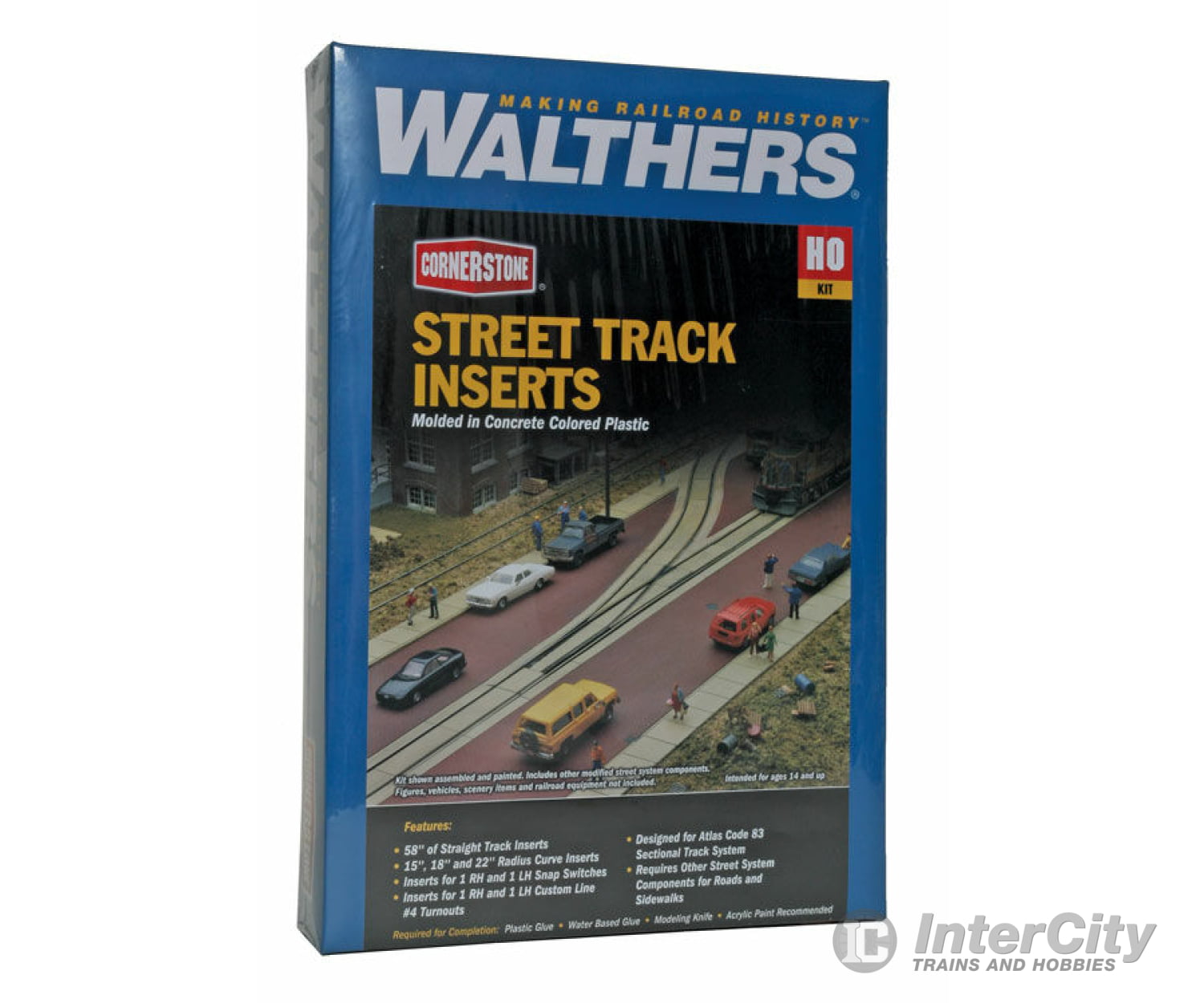 Walthers Cornerstone 3140 Street Track Insert Set - Kit -- 58’ 147Cm Of Straight Inserts Scenery