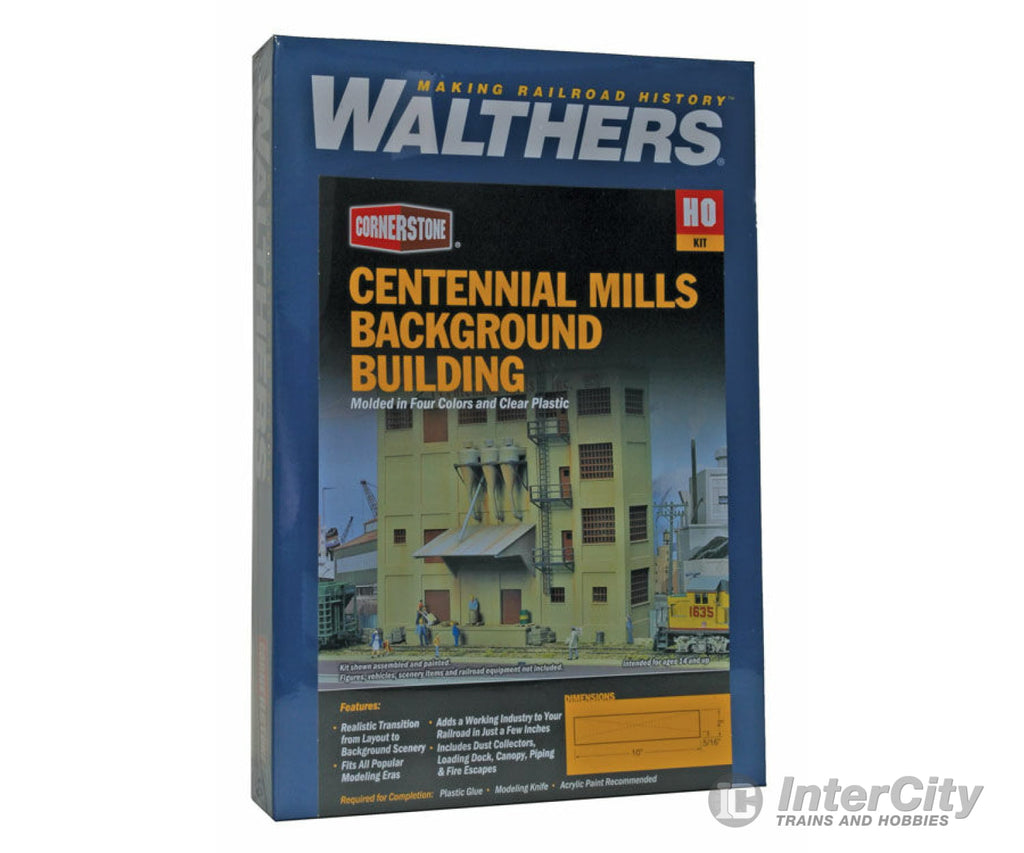 Walthers Cornerstone 3160 Centennial Mills Background Building -- Kit - 10-3/16 X 1-15/16 8-7/16’