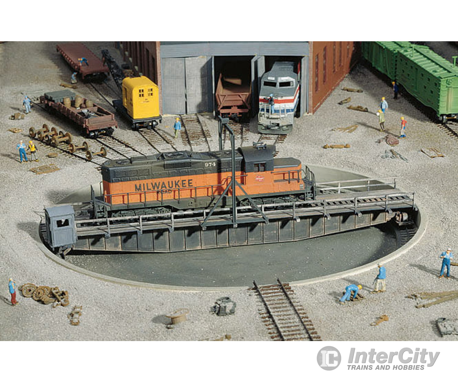 Walthers Cornerstone 3171 90’ Turntable -- Kit - Pit Diameter: 13-3/16’ 33Cm; Bridge Holds Loco