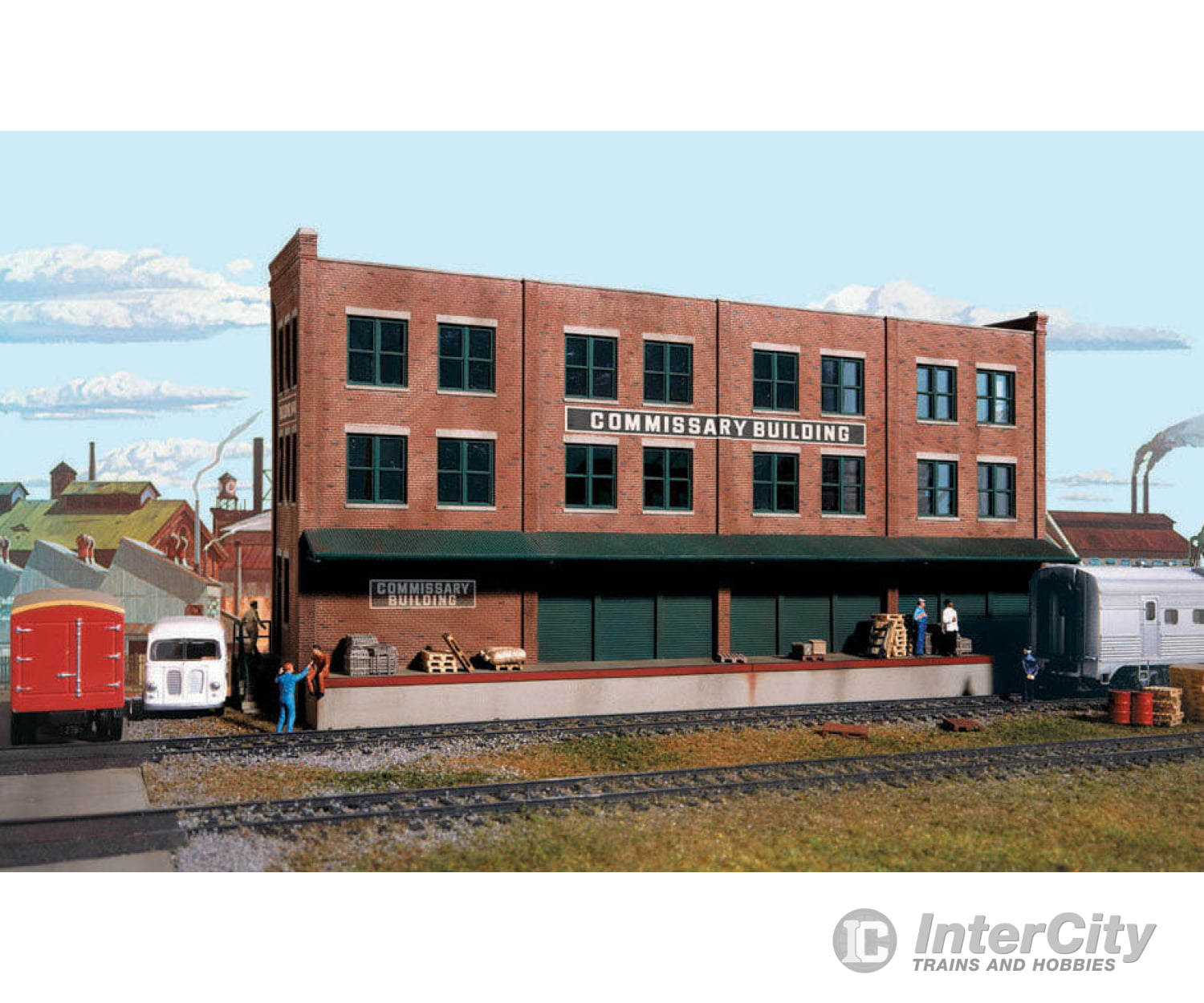 Walthers Cornerstone 3173 Commissary/Freight Transfer Background Building -- Kit - 12-5/8 X 3-1/4