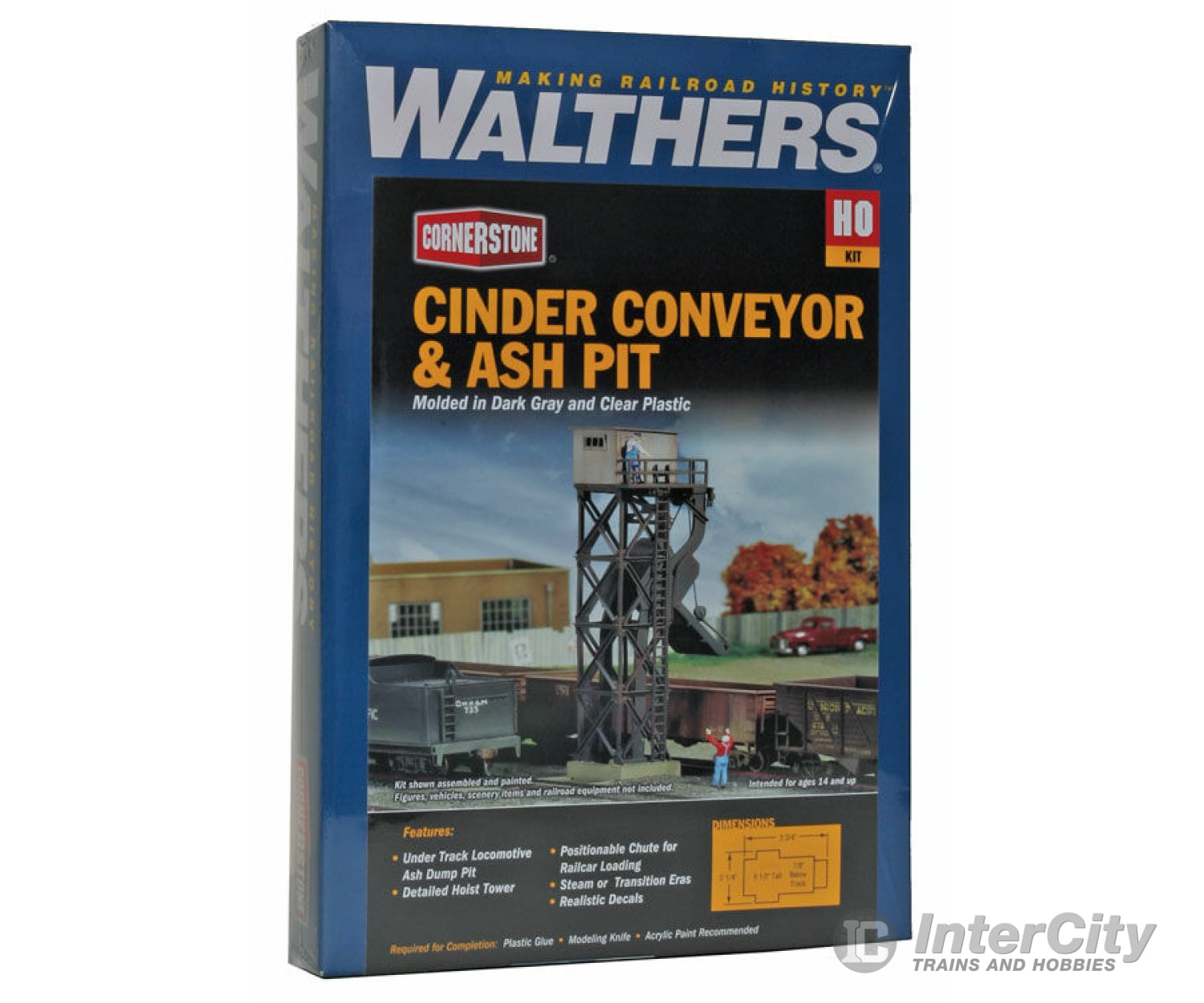 Walthers Cornerstone 3181 Cinder Conveyor & Ash Pit -- Kit Structures