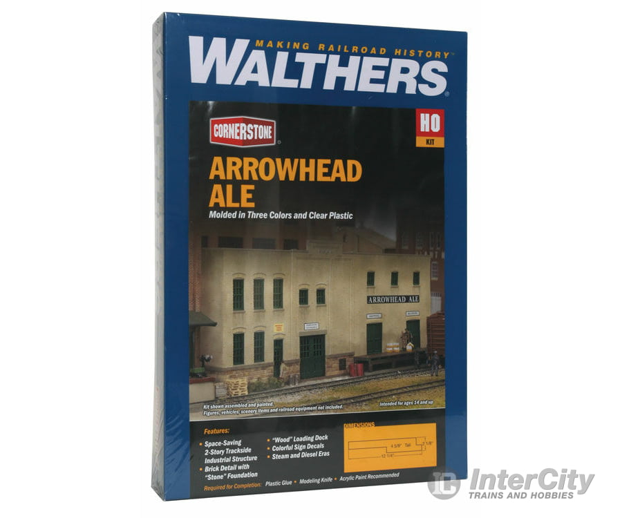 Walthers Cornerstone 3193 Arrowhead Ale Background Building -- Kit - 12-1/4 X 4-5/8 2-1/8’ 31.1
